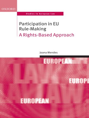 cover image of Participation in EU Rule-making
